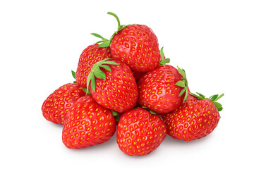 Fototapeta na wymiar Strawberry isolated on white background. Fresh berry with clipping path and full depth of field