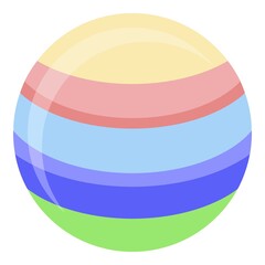 Kid ball toy icon. Isometric of kid ball toy vector icon for web design isolated on white background