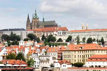 Fototapeta na wymiar Prague Castle from Charles Bridge