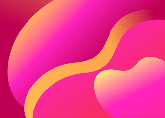 Abstract trendy fluid wavy neon background. Red, orange, yellow, pink, candy colors with gradient. Applicable for landing page, cover, brochure, flyer, album design etc. Vector illustration.