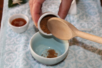 spa experience hand treatment with honey and sugar