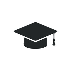 graduation icon isolated on white background. education Icon vector