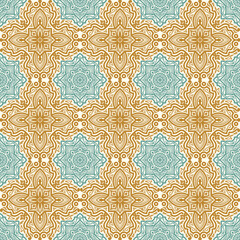 Abstract seamless vector isolated geometric pattern. Trendy art style. Oriental fractal ornament for decoration of backgrounds, textiles, wallpaper, cards, ceramics