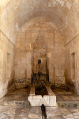 Great Mosque (Ulu Mosque) in Mardin, Turkey. View from the fountain of mosque.