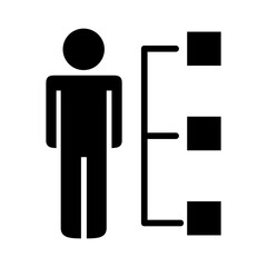 businessman figure with infographic silhouette style icon