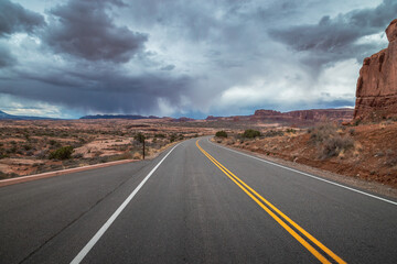 Storm Clouds over Arches Scenic Drive