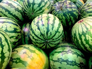 watermelon background and texture. Group of watermelons close-up