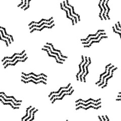 Seamless trendy abstract Memphis pattern. Black and white textures, simple design. Vector illustration. Applicable for backgrounds, wrapping paper, textile concepts.