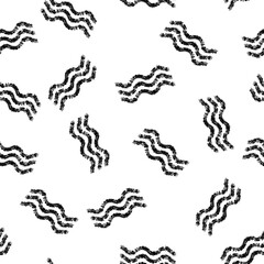 Seamless trendy abstract Memphis pattern. Black and white textures, simple design. Vector illustration. Applicable for backgrounds, wrapping paper, textile concepts.