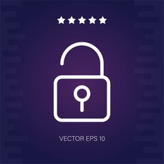 unlock vector icon