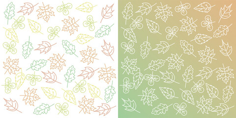 Seamless pattern with colorful autumn leaves. Vector illustration.