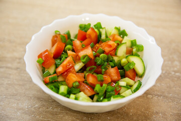 salad with vegetables and cheese