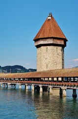 Luzern, Kapellbrücke mit Wasserturm