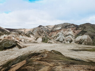 Rainbow mountains in iceland