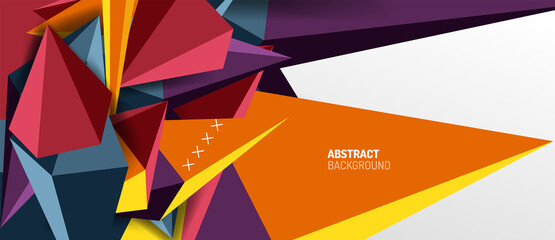 Trendy simple triangle abstract background, dynamic motion concept. Vector Illustration For Wallpaper, Banner, Background, Card, Book Illustration, landing page