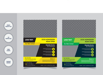 Back To School Flyer & Poster Template 
vector Design Template.