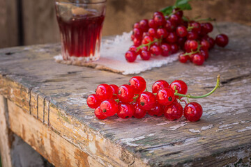 red currants on the table