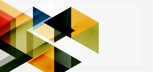 Fototapeta premium Geometric abstract background, mosaic triangle and hexagon shapes. Trendy abstract layout template for business or technology presentation, internet poster or web brochure cover, wallpaper