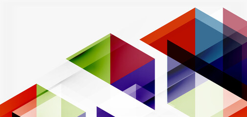Geometric abstract background, mosaic triangle and hexagon shapes. Trendy abstract layout template for business or technology presentation, internet poster or web brochure cover, wallpaper