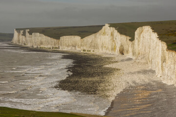 Seven Sisters chalk cliffs, Sussex, England