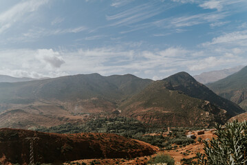 Fototapeta na wymiar Beautiful landscape and hardscape at Morocco