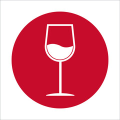 Cocktail icon. wine glass  Icon in trendy flat style for your web site design, logo, app, UI. Vector illustration, EPS10.