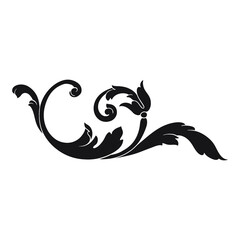 Vintage Ornament Element in baroque style with filigree and floral engrave the best situated for create frame, border, banner. It's hand drawn foliage swirl like victorian or damask design arabesque.
