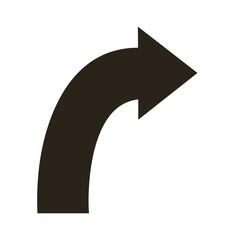 arrow right direction silhouette style icon