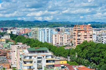 Fototapeta na wymiar View over Tirana, Tirana, Albania