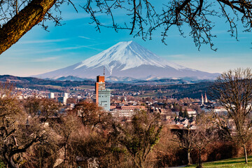 Winterthur featuring Mount Fuji