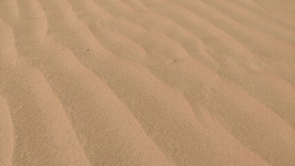 Beautiful dust waves in desert field