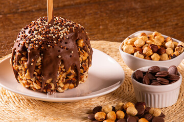 Candied apples on sticks
