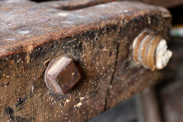 Old wooden Furniture drilled in by Wood-worms