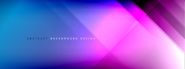 Motion concept neon shiny lines on liquid color gradients abstract backgrounds. Dynamic shadows and lights templates for text
