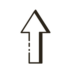 arrow up direction line style icon