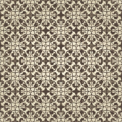 Oriental vector pattern with arabesques and floral elements. Traditional classic ornament. Vintage  pattern with arabesques.