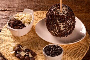 Candied apples on sticks