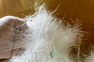 white glass fiber composite hand lay up raw material background