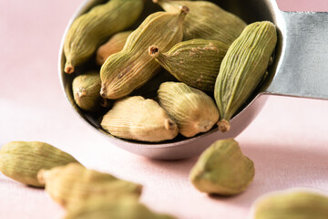 Cardamom Pods Spilled from a Teaspoon