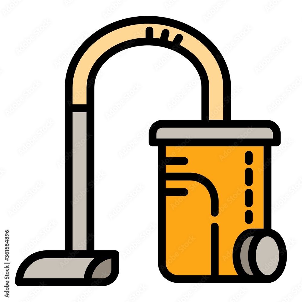 Poster machine vacuum cleaner icon. outline machine vacuum cleaner vector icon for web design isolated on w