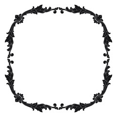 Vintage Ornament Element in baroque style with filigree and floral engrave the best situated for create frame, border, banner. It's hand drawn foliage swirl like victorian or damask design arabesque.