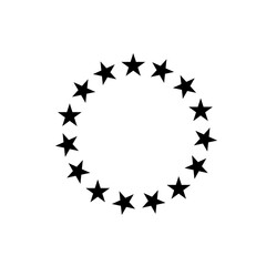 Circle Star Border Icon Vector Template Illustration Design