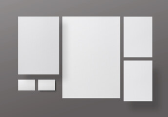 A3 A4 A5 Business Card Mockup
