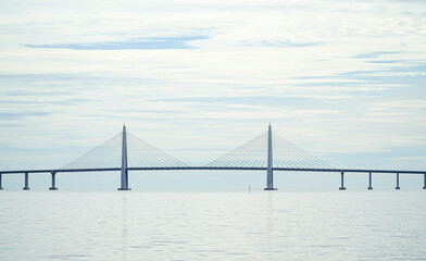 suspension bridge over the sea