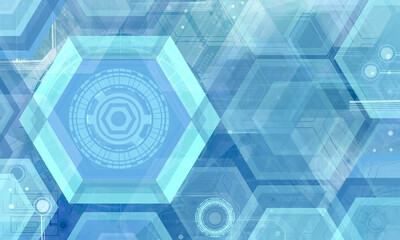 Abstract technology background with simple hexagonal elements.Hexagon geometric design.