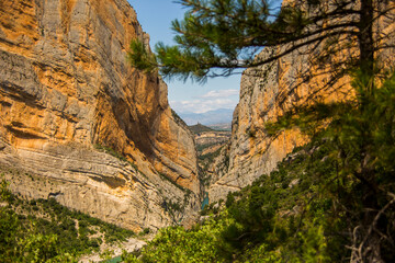 Fototapeta premium Summer day in Congost De Montrebei, Lleida, Spain