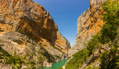 Summer day in Congost De Montrebei, Lleida, Spain