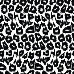 Abstract animal skin background, vector with black and white