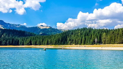  Black Lake in Durmitor National Park. Montenegro