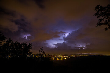 Lightning in Sabadell, Barcelona, Spain